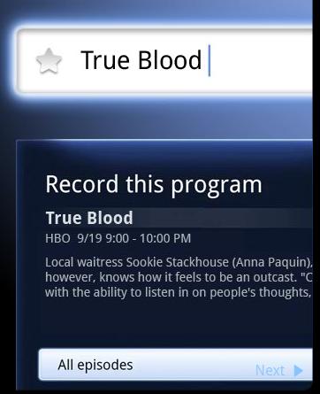 Google TV Search and record