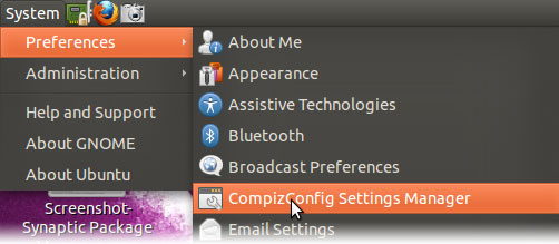 Manage compiz effect on ubuntu