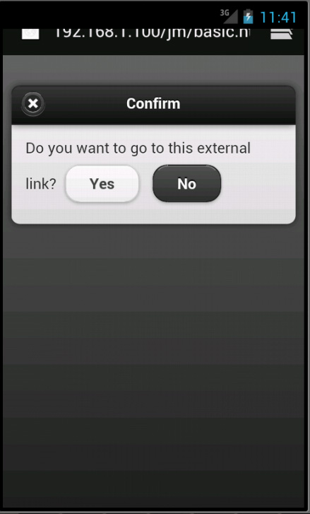 jQuery Mobile confirmation dialog