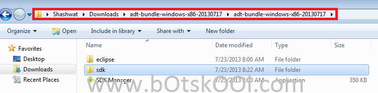 Android SDK Folder Path